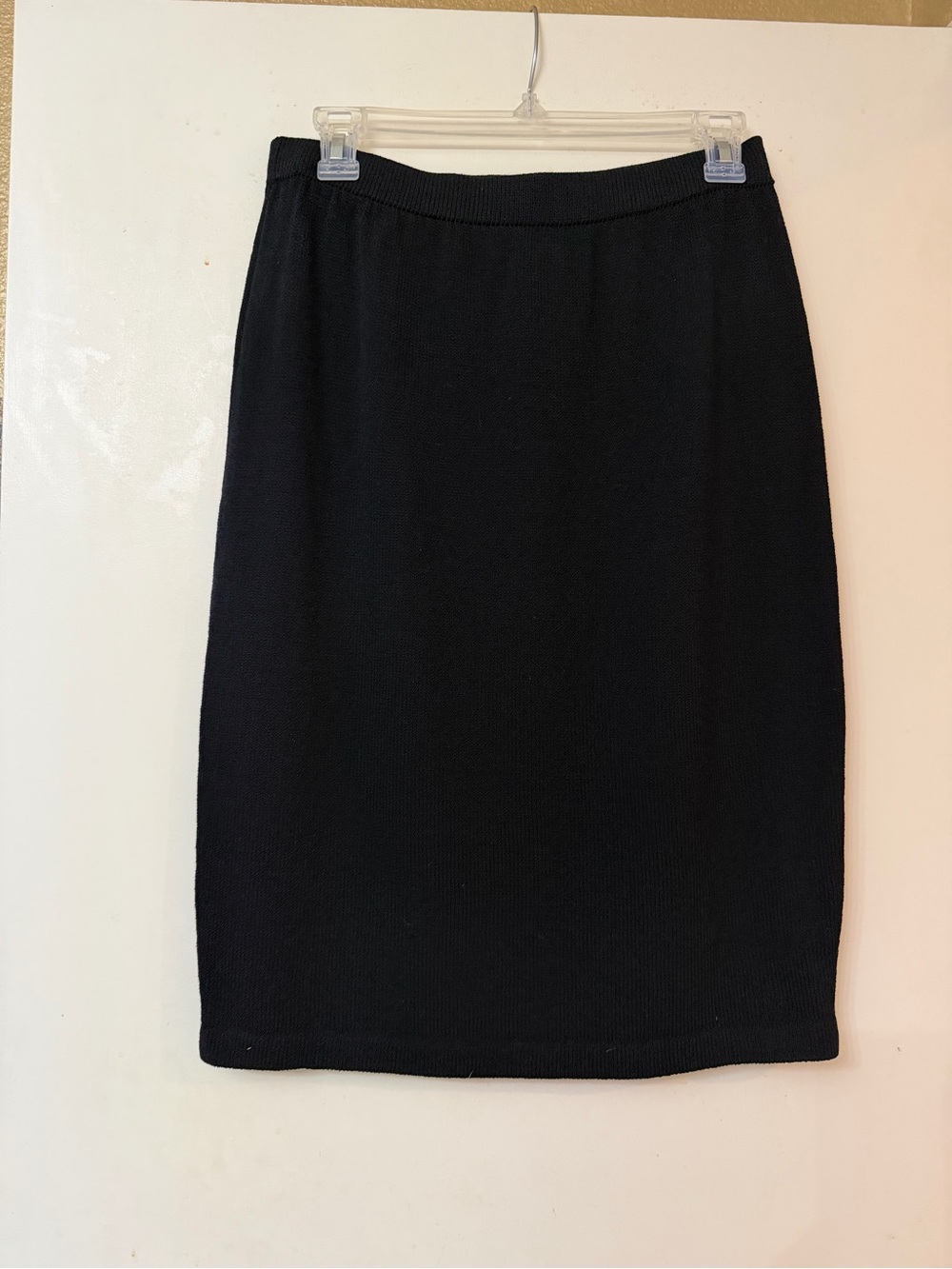 St. John Black Knit Pencil Skirt NWOT
